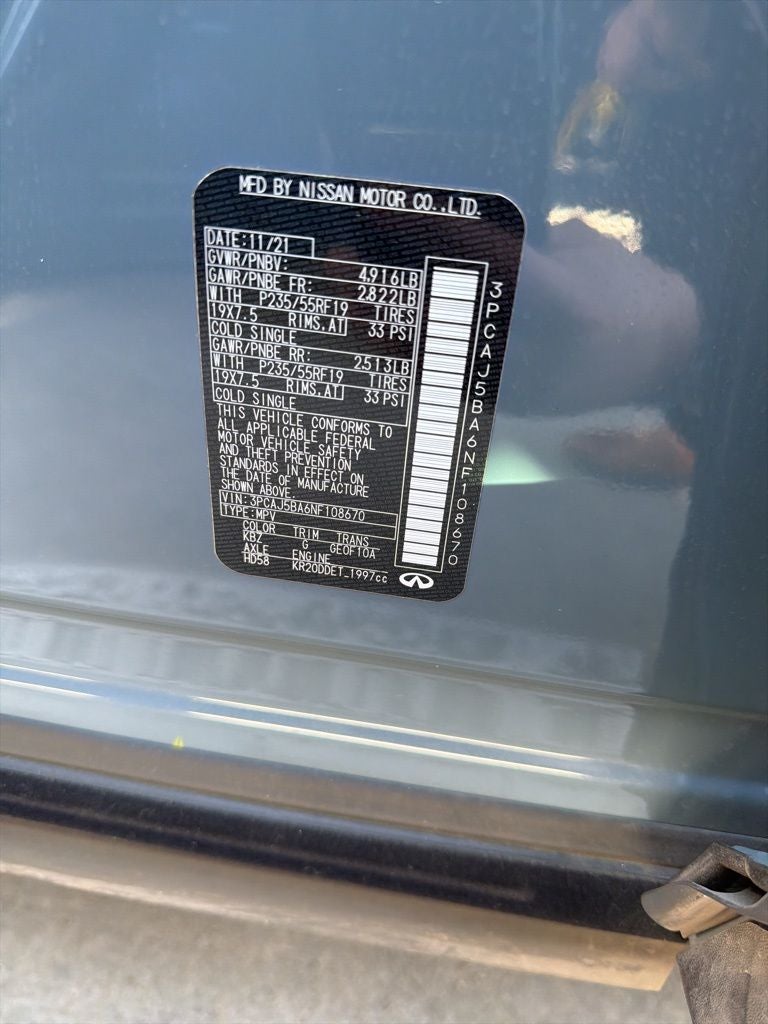 2022 INFINITI QX50 LUXE