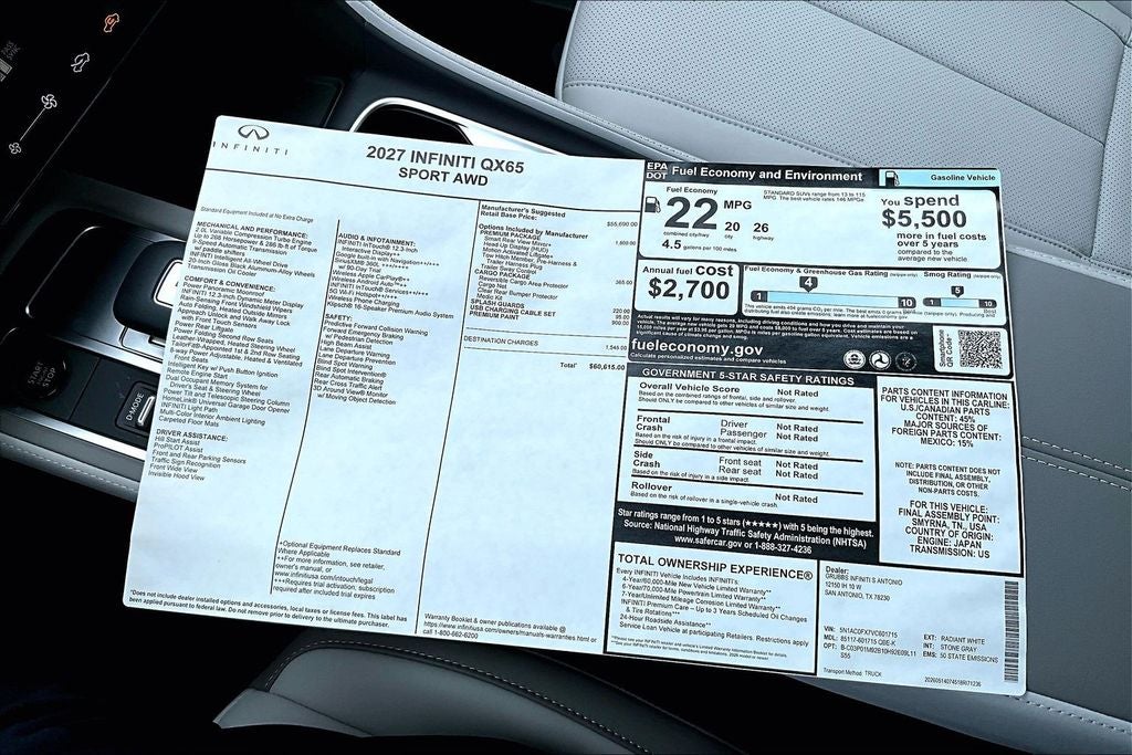 2027 INFINITI QX65 Sport AWD