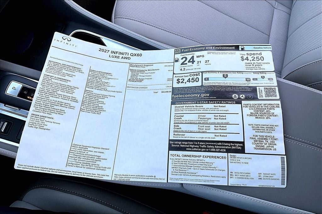 2027 INFINITI QX60 LUXE