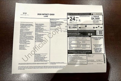 2026 INFINITI QX60 LUXE