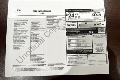 2026 INFINITI QX60 LUXE