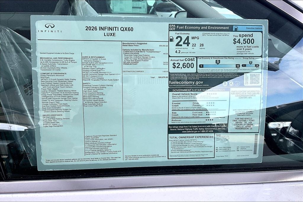 2026 INFINITI QX60 LUXE