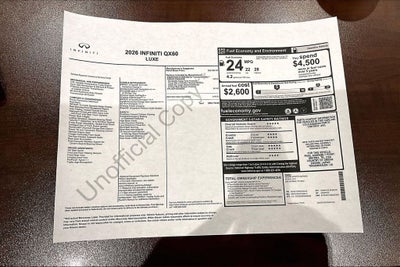 2026 INFINITI QX60 LUXE