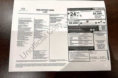 2026 INFINITI QX60 LUXE