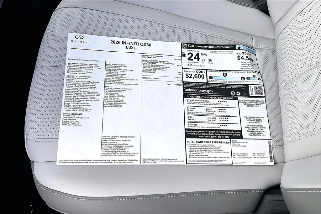 2026 INFINITI QX60 LUXE