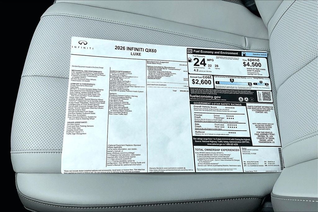 2026 INFINITI QX60 LUXE