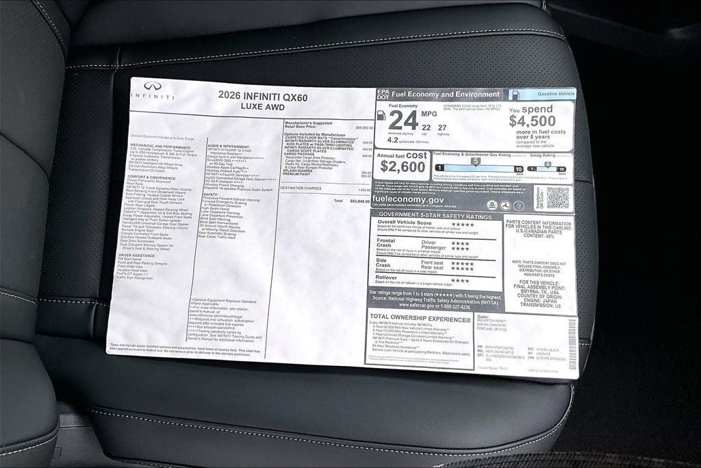 2026 INFINITI QX60 LUXE