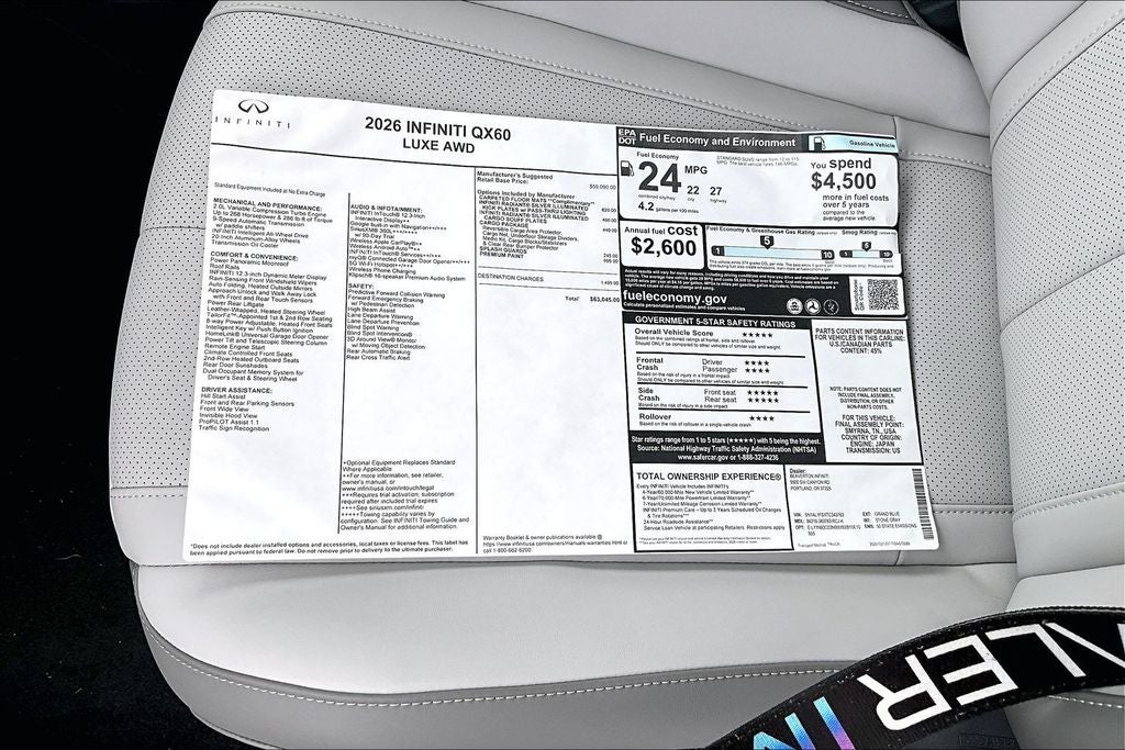 2026 INFINITI QX60 LUXE