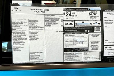 2026 INFINITI QX60 SPORT