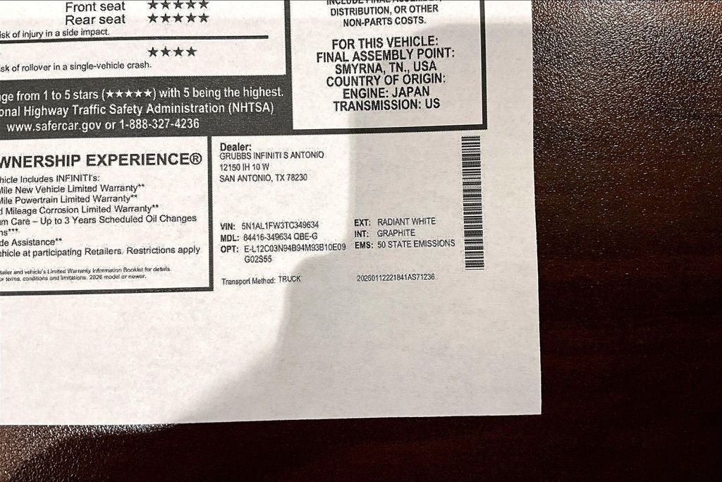 2026 INFINITI QX60 SPORT