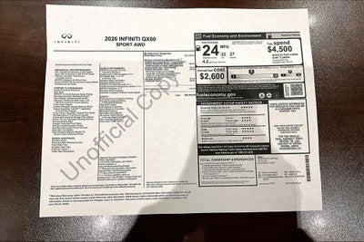 2026 INFINITI QX60 SPORT