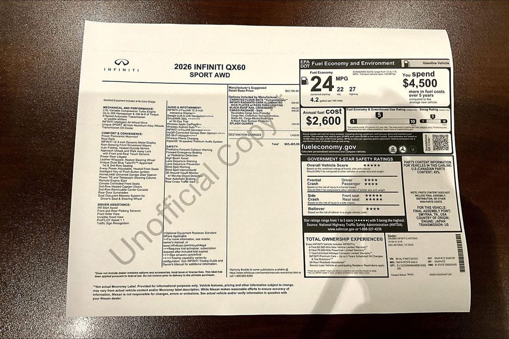 2026 INFINITI QX60 SPORT