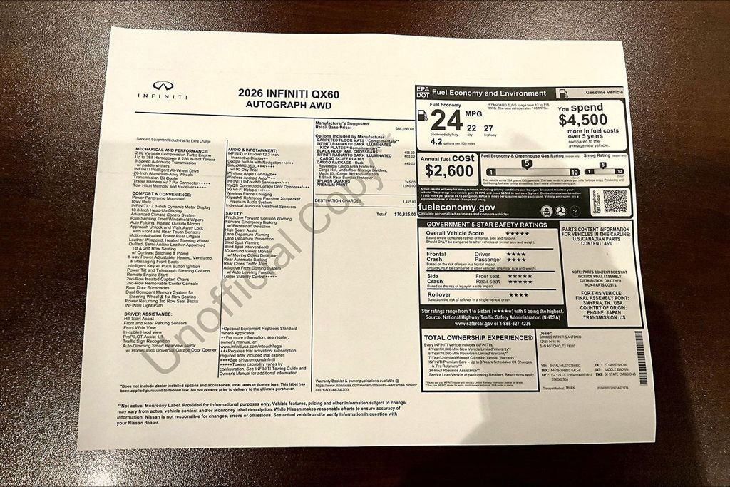 2026 INFINITI QX60 Autograph