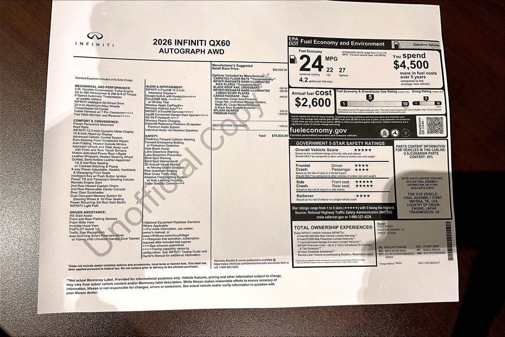 2026 INFINITI QX60 Autograph