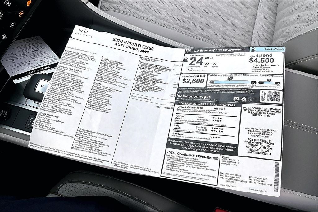2026 INFINITI QX60 Autograph