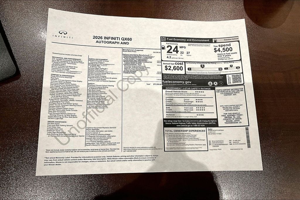 2026 INFINITI QX60 Autograph