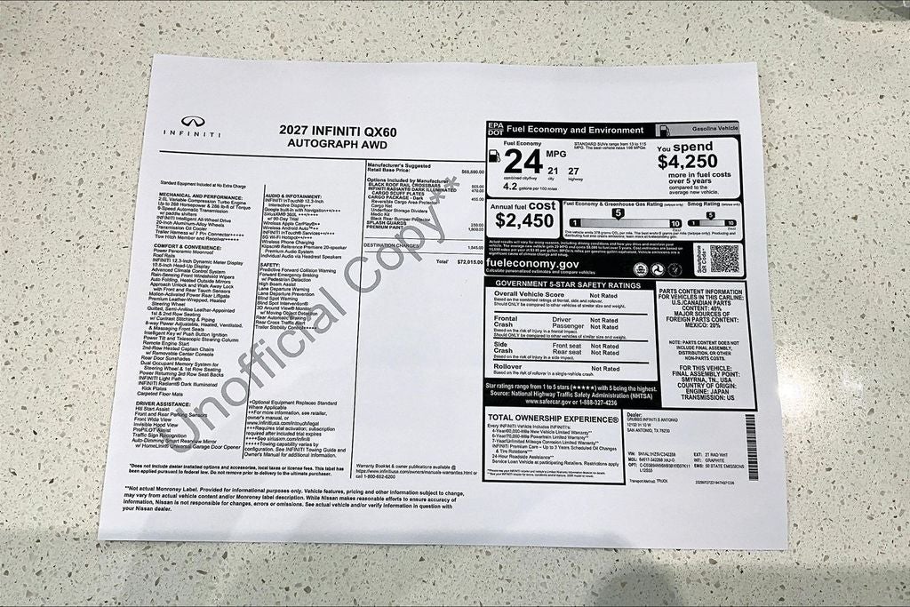 2027 INFINITI QX60 Autograph