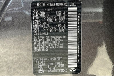 2023 INFINITI QX80 Premium Select