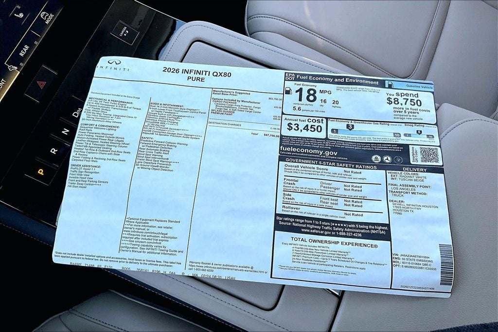 2026 INFINITI QX80 PURE