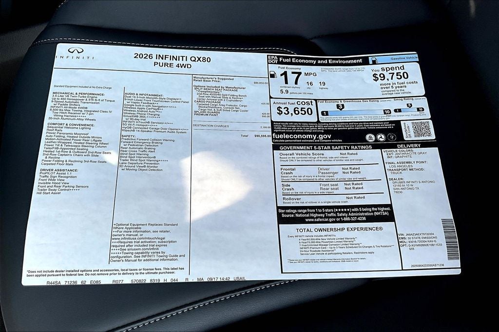 2026 INFINITI QX80 PURE