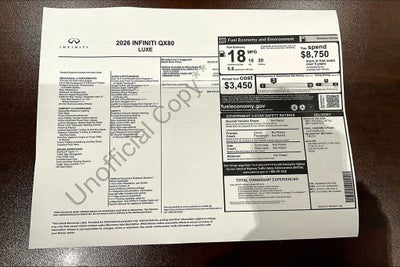 2026 INFINITI QX80 LUXE