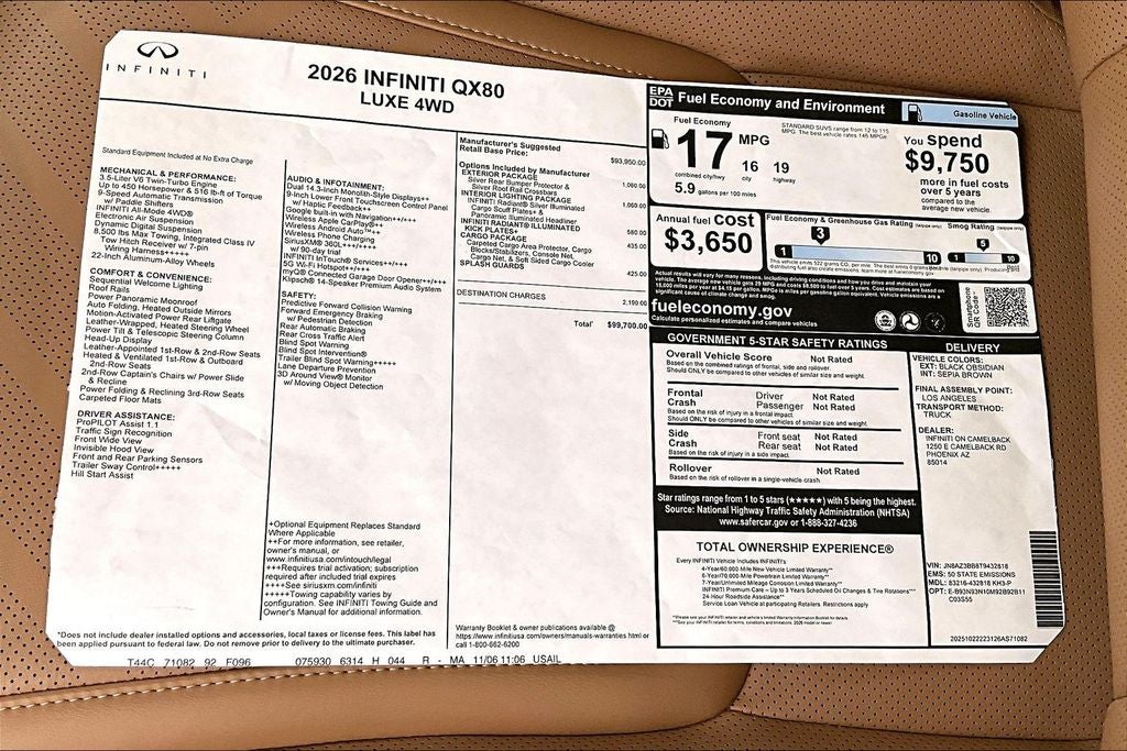 2026 INFINITI QX80 LUXE