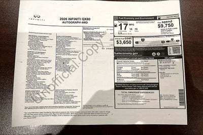 2026 INFINITI QX80 AUTOGRAPH