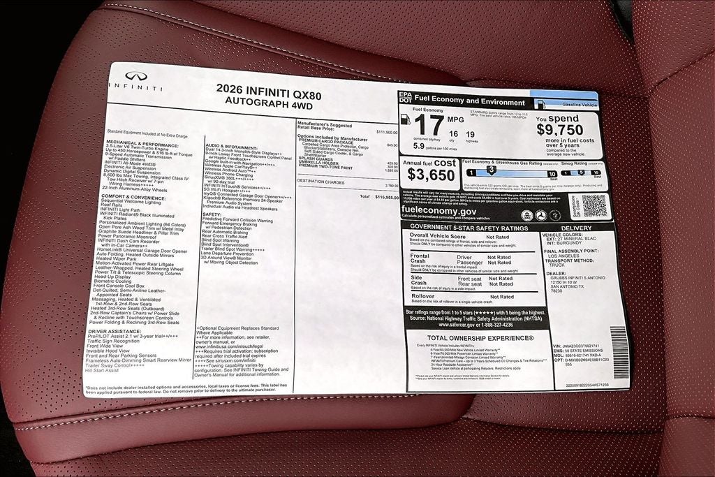2026 INFINITI QX80 AUTOGRAPH