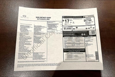2026 INFINITI QX80 AUTOGRAPH