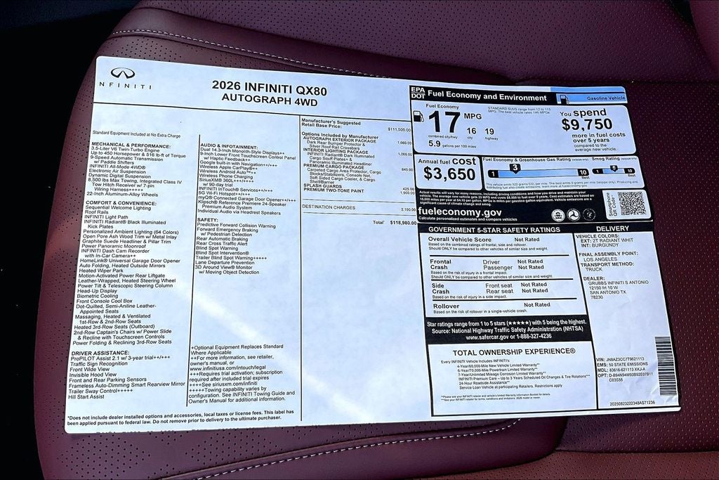 2026 INFINITI QX80 AUTOGRAPH