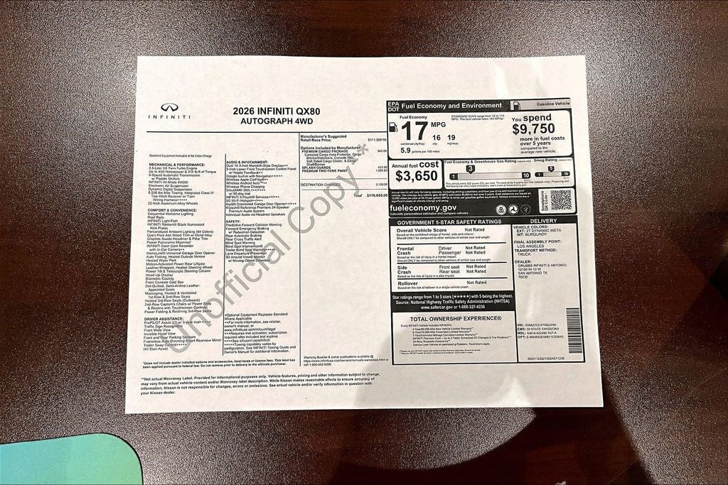 2026 INFINITI QX80 AUTOGRAPH