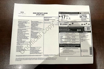 2026 INFINITI QX80 SPORT