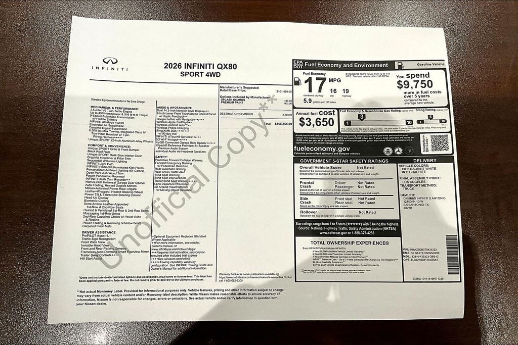 2026 INFINITI QX80 SPORT