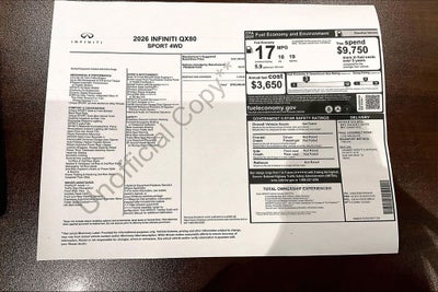 2026 INFINITI QX80 SPORT