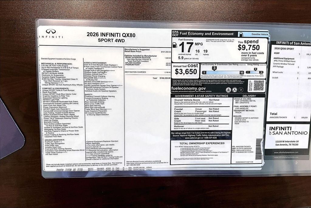 2026 INFINITI QX80 SPORT