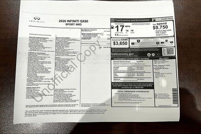 2026 INFINITI QX80 SPORT