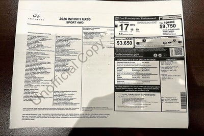 2026 INFINITI QX80 SPORT