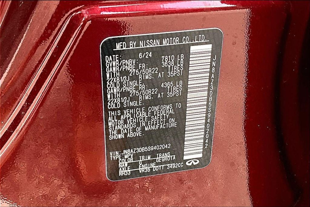 2025 INFINITI QX80 SENSORY