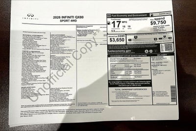 2026 INFINITI QX80 SPORT