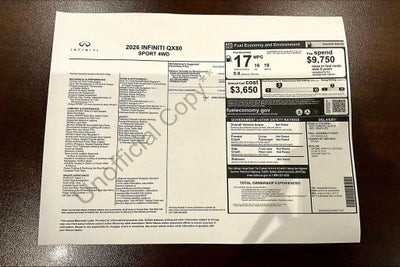 2026 INFINITI QX80 SPORT