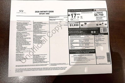 2026 INFINITI QX80 SPORT