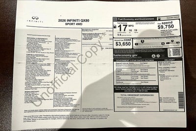 2026 INFINITI QX80 SPORT