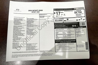 2026 INFINITI QX80 SPORT