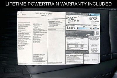 2026 INFINITI QX60 LUXE