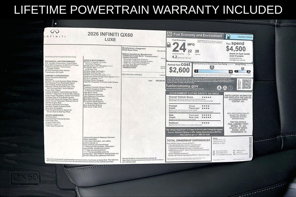 2026 INFINITI QX60 LUXE