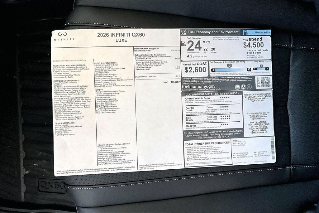 2026 INFINITI QX60 LUXE