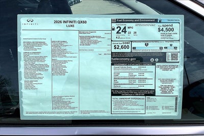 2026 INFINITI QX60 LUXE