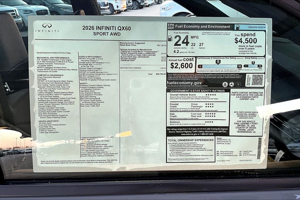 2026 INFINITI QX60 SPORT