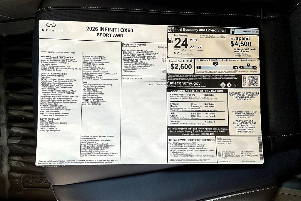 2026 INFINITI QX60 SPORT