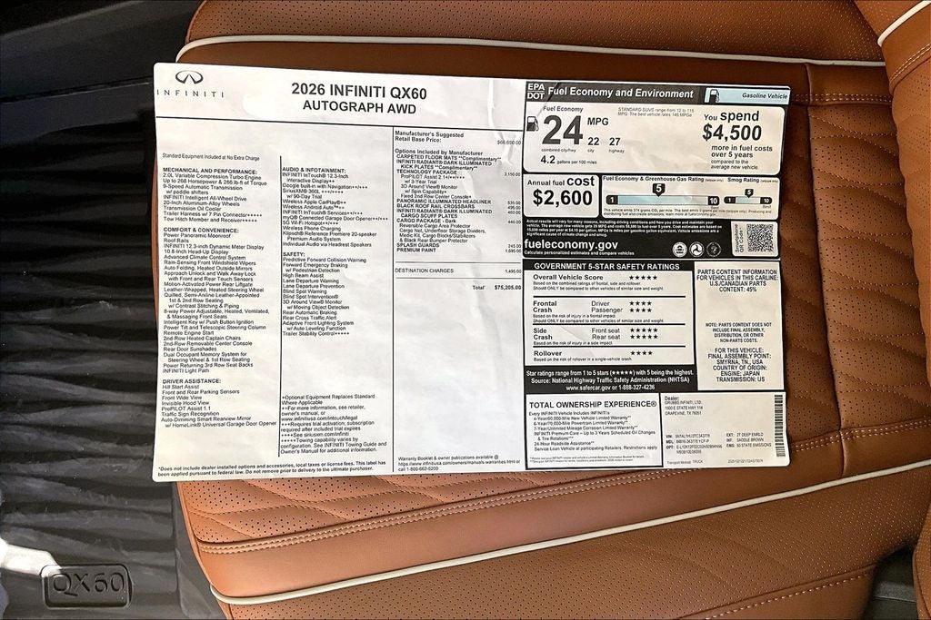 2026 INFINITI QX60 Autograph